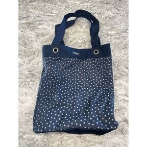 Thirty-One Essential Storage Tote Bag Navy Dancing Dot Pattern